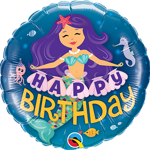Palloncino foil happy birthday Sirena