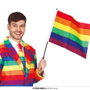 Bandiera a mano arcobaleno