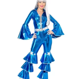 Costume donna anni 70 Dancing blu