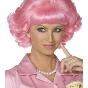 Parrucca Donna Grease rosa